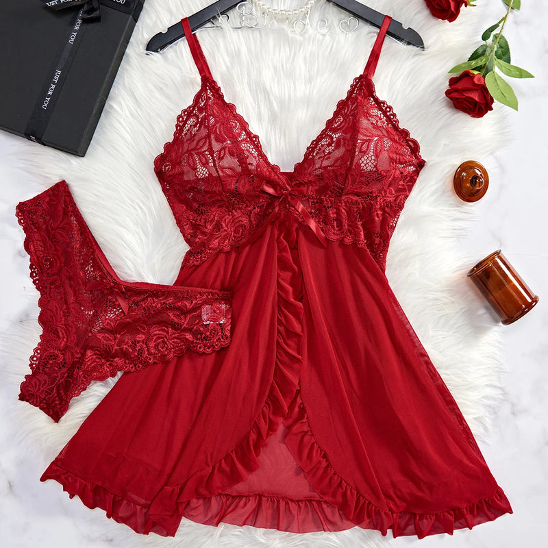 Conjunto Lingerie Sexy + Babydoll