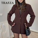 🛍️ TRAFZA Blazer Conjunto Feminino Office Lady 2025 🛍️