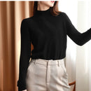 Suéter Feminino Gola Alta Média em Cashmere – Elegância Casual para o Outono/Inverno