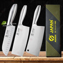 Conjunto de Facas de Cozinha em Aço Inox – Estilo Japonês com Suporte Incluso