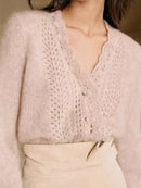 Suéter Feminino Feito de Crochê - Toque Macio e Delicado - Venha ser Praiamar!!