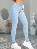 Calça Jeans Feminina Skinny Cintura Alta