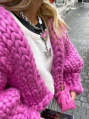 Casaco Ted Feminino - Todo em Tricô - Tecido Delicado e Premium