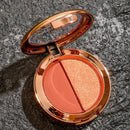 DUO SHINE – PALETA DE SOMBRAS 2 CORES (LARANJA & DOURADO)