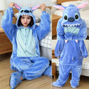 MACACÃO DE INVERNO STITCH COM CAPUZ – PIJAMA ADULTO UNISSEX