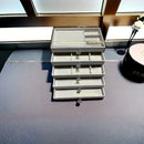 Caixa Organizadora de Jóias em Veludo 5 Camadas – Luxo e Praticidade para suas Peças