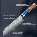 Conjunto de Facas de Cozinha VG10 Damasco – Precisão Japonesa com Elegância Exclusiva