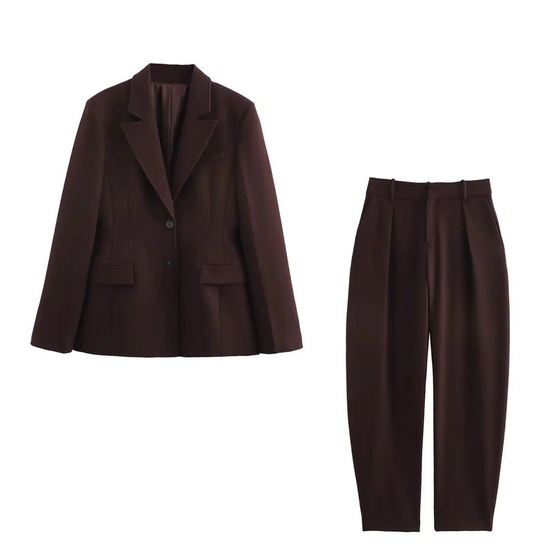 🛍️ TRAFZA Blazer Conjunto Feminino Office Lady 2025 🛍️