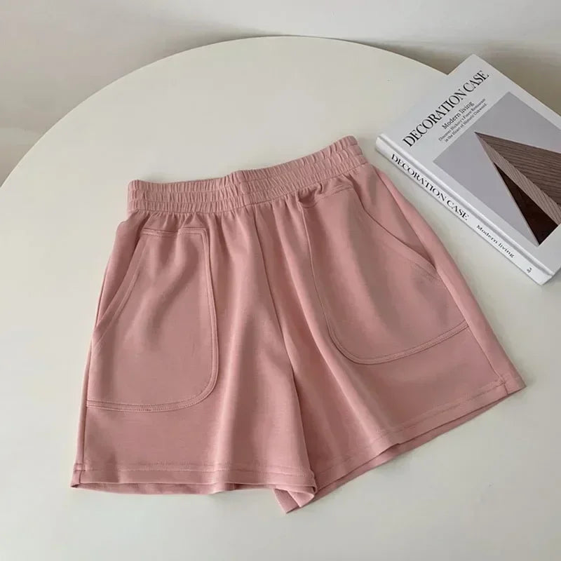 Short Moletom Feminino Meia Coxa + Bolso