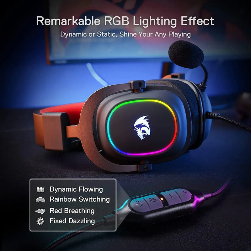 🎧 Headset Gamer Redragon H510 Zeus-X RGB – Som Surround 7.1, Iluminação RGB e Compatível com Todas as Plataformas! 🔥🎮🖥️