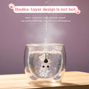 CANECA DE VIDRO DUPLO COM ANIMAIS – FOFA, CRIATIVA E SURPREENDENTE!