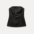 🛍️ Conjunto Feminino Blazer Denim e Calça Reta 🛍️