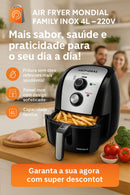 ⚡ AIR FRYER MONDIAL FAMILY AFN-40-BI – BLACK 4L | 110V ⚡